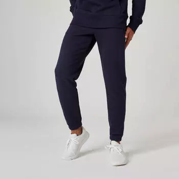 Брюки джоггеры мужские - 500 Essentials темно-синие DOMYOS, черный синий