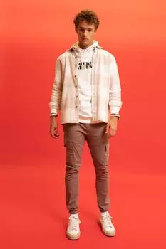 Брюки-джоггеры с карманами-карго DeFacto, коричневый