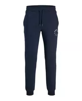 Брюки-джоггеры с логотипом на эластичном поясе сбоку Jack & Jones, темно-синий