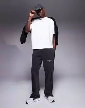 Брюки-джоггеры с необработанным краем, выстиранные, черного цвета Good For Nothing