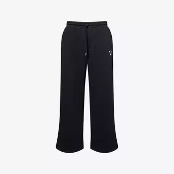 Брюки-джоггеры широкие True Religion с вышитым логотипом, черный