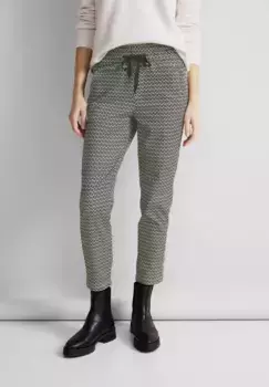 Брюки-джоггеры STREET ONE, средняя талия, черный