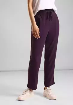 Брюки-джоггеры STREET ONE, средняя талия, фиолетовый