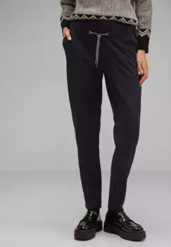 Брюки-джоггеры STREET ONE, стиль для бега, черный