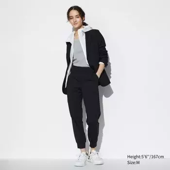 Брюки-джоггеры Uniqlo AIRism ультра-эластичные, черный