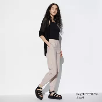 Брюки-джоггеры UNIQLO AIRism ультра-эластичные, бежевый
