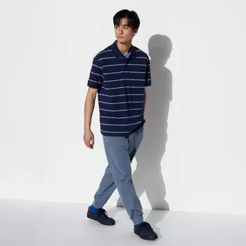Брюки-джоггеры UNIQLO Ultra Stretch Dry EX удлиненные, синий