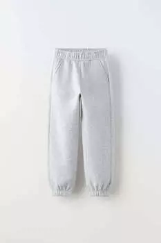 Брюки-джоггеры Zara Basic Plush, серый