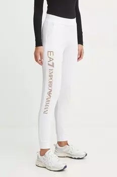 Брюки EA7 Emporio Armani, белый