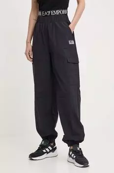 Брюки EA7 Emporio Armani, черный