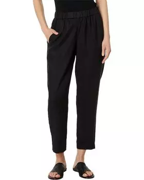 Брюки Eileen Fisher Petite High Waisted Tapered Ankle, цвет Black 1