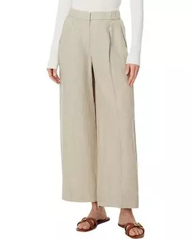 Брюки Eileen Fisher Petite Wide Pleated Full Length, цвет Undyed Natural