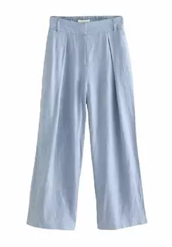 Брюки ELASTIC BACK WIDE LEG Next, синий