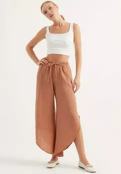 Брюки ELASTIC WAIST WIDE LEG Herita, цвет brown