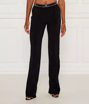 Брюки Elisabetta Franchi Slim Fit с логотипом, черный