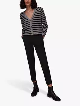 Брюки Ella Essential из смесовой шерсти Whistles, черный