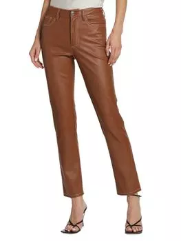 Брюки Elliot из искусственной кожи Staud, цвет Whiskey