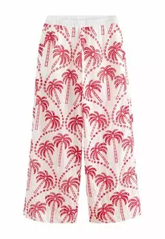 Брюки EMBROIDERED PALM WIDE Next, красный