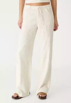 Брюки EMBROIDERED Stradivarius, цвет Stone