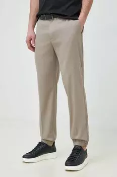 Брюки Emporio Armani, бежевый