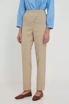Брюки Emporio Armani, бежевый