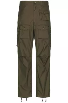 Брюки Engineered Garments Fa, оливковый