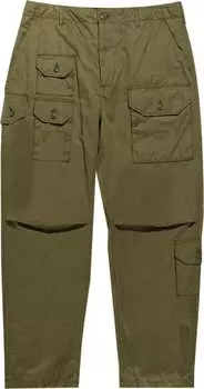 Брюки Engineered Garments PC Coated Cloth Flight Pant 'Olive', зеленый