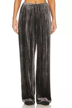 Брюки Enza Costa Silk Textured Velvet Easy Wideleg, антрацит