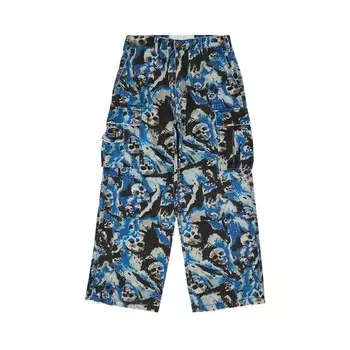 Брюки ERL Skull Cargo Pants Skull Print, разноцветный