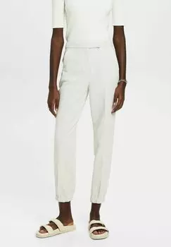 Брюки Esprit Cropped Mit Elastischem Beinabschluss, пастельно-серый