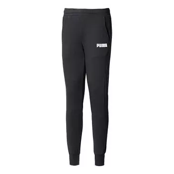 Брюки essentials logo pants 'black' Puma, черный