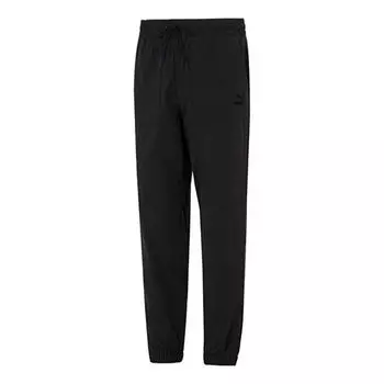 Брюки essentials logo pants 'black' Puma, черный
