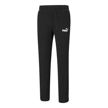 Брюки essentials pants 'black white' Puma, черный