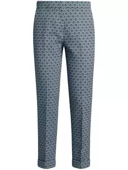 Брюки ETRO с цветочным жаккардом, синий