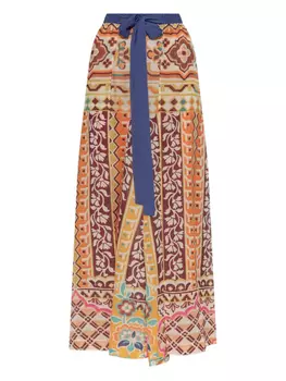 Брюки ETRO с узором и завязкой на талии, нейтральный