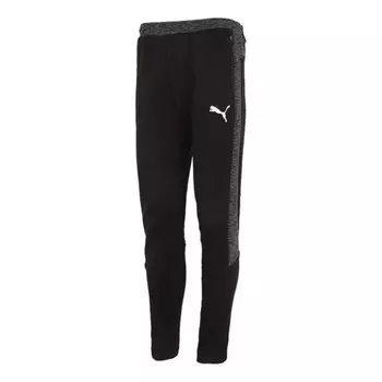 Брюки evostripe pants 'black white grey' Puma, черный