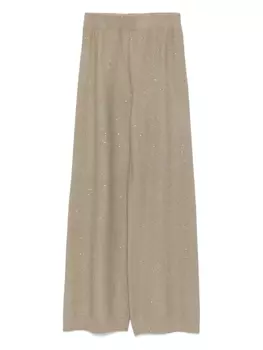 Брюки Fabiana Filippi из смеси шерсти и шелка, нейтральный