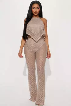 Брюки Fashion Nova 230215SET, серо-коричневый