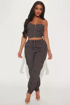 Брюки Fashion Nova MN9706SET, угольный