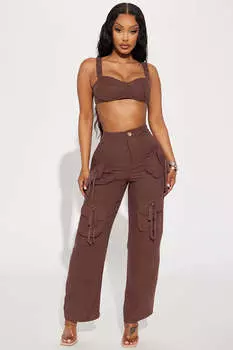 Брюки Fashion Nova MTP8645FN, шоколад