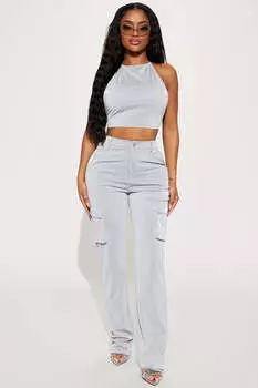Брюки Fashion Nova TP40037C, серебряный