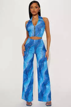Брюки Fashion Nova YAS1717N, синий