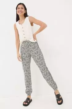 Брюки Fatface Lyme с цветочным принтом Fat Face, черный