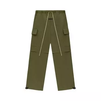 Брюки Fear of God Essentials Textured Nylon Field Pant Military, зеленый