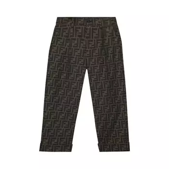 Брюки Fendi Kids Classic Logo Trousers, цвет Zucca
