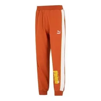 Брюки ff knit pants 'orange' Puma, оранжевый