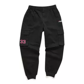 Брюки fila casual knitted trousers for men black Fila Fusion, черный