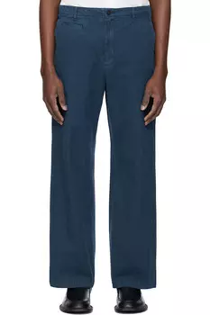 Брюки Finx из габардина Auralee, синий