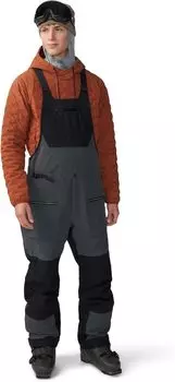 Брюки First Tracks Bib Mountain Hardwear, цвет Volcanic/Black
