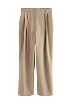 Брюки FIT - CROSS HATCH PLEAT LEG Next, бежевый